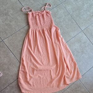 H&M Coral Smocked  Dress